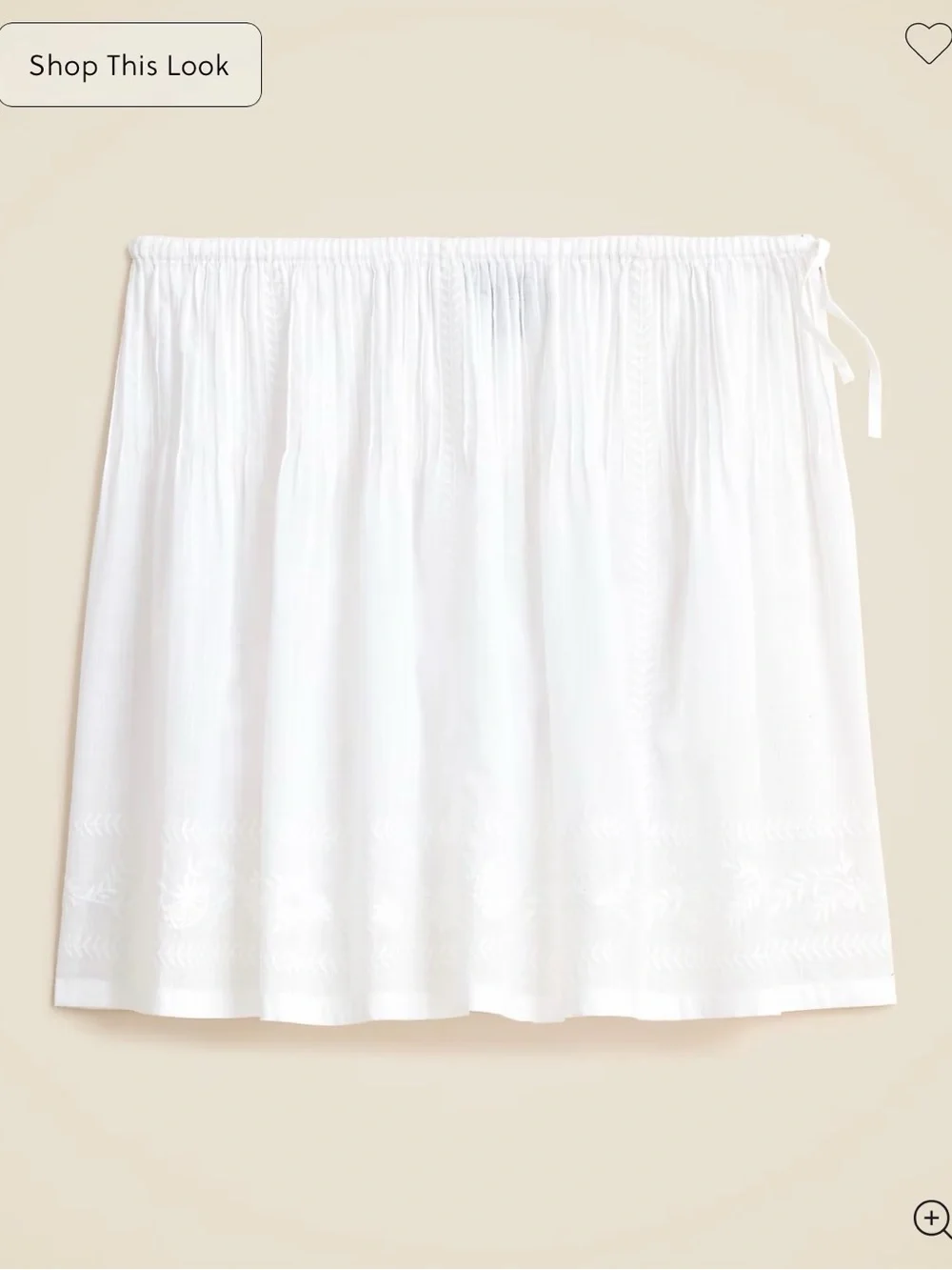 NWOT J Crew Embroidered Side Tie 100% Cotton Mini Skirt - Picture 4 of 12